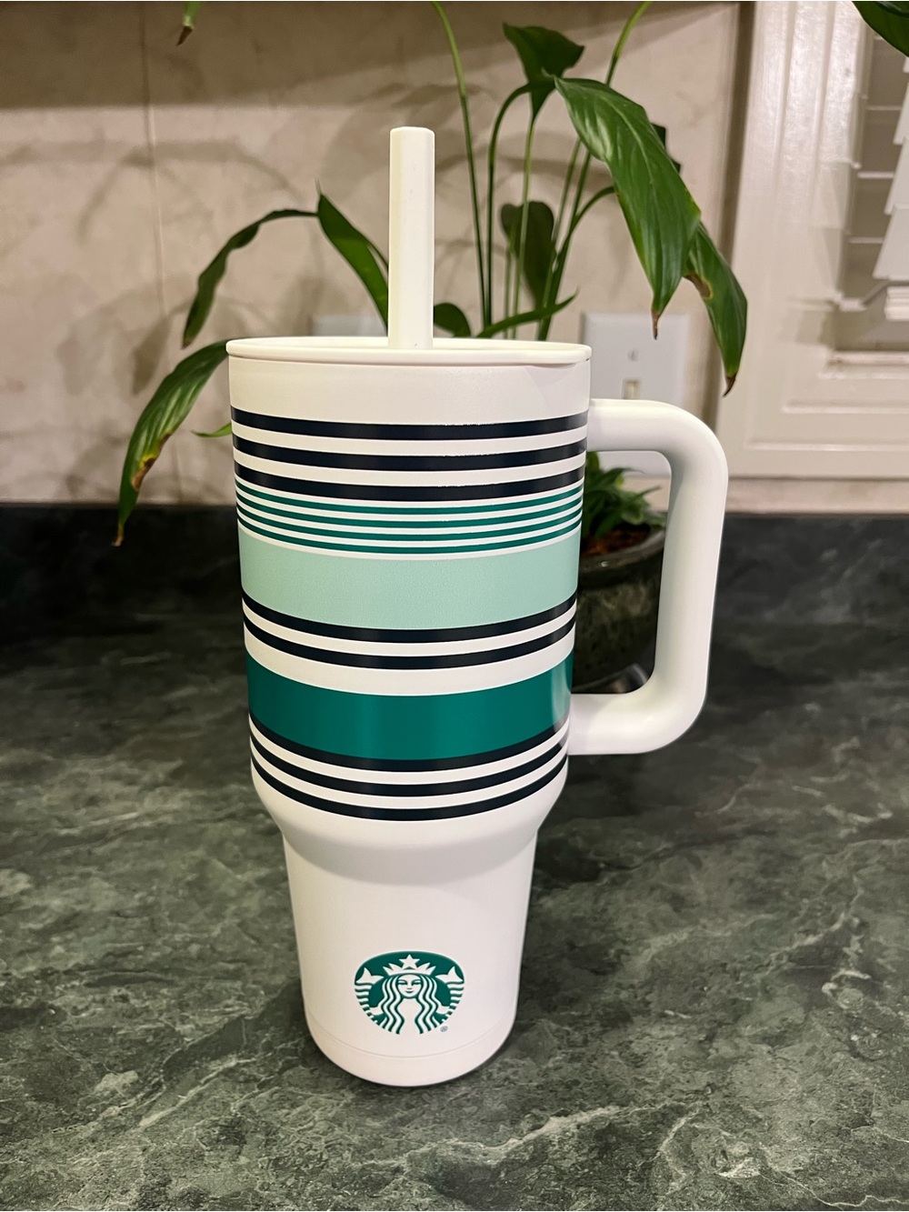 NWT Starbucks 2026 Summer Road Trip Travel Stripe Stainless Steel Tumbler 40 oz